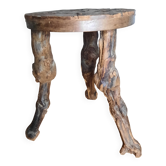 Tabouret ancien ceps de vigne
