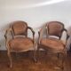 Pair of Louis XV style convertible armchairs