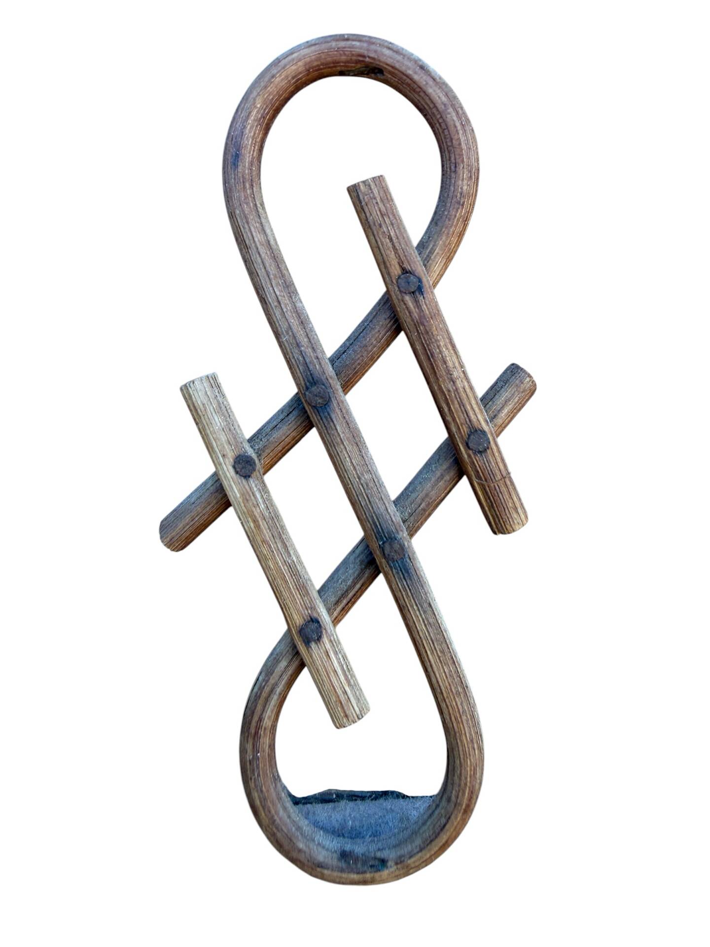 1950s Rattan Floor Lamp in the Style of Louis Sognot, France