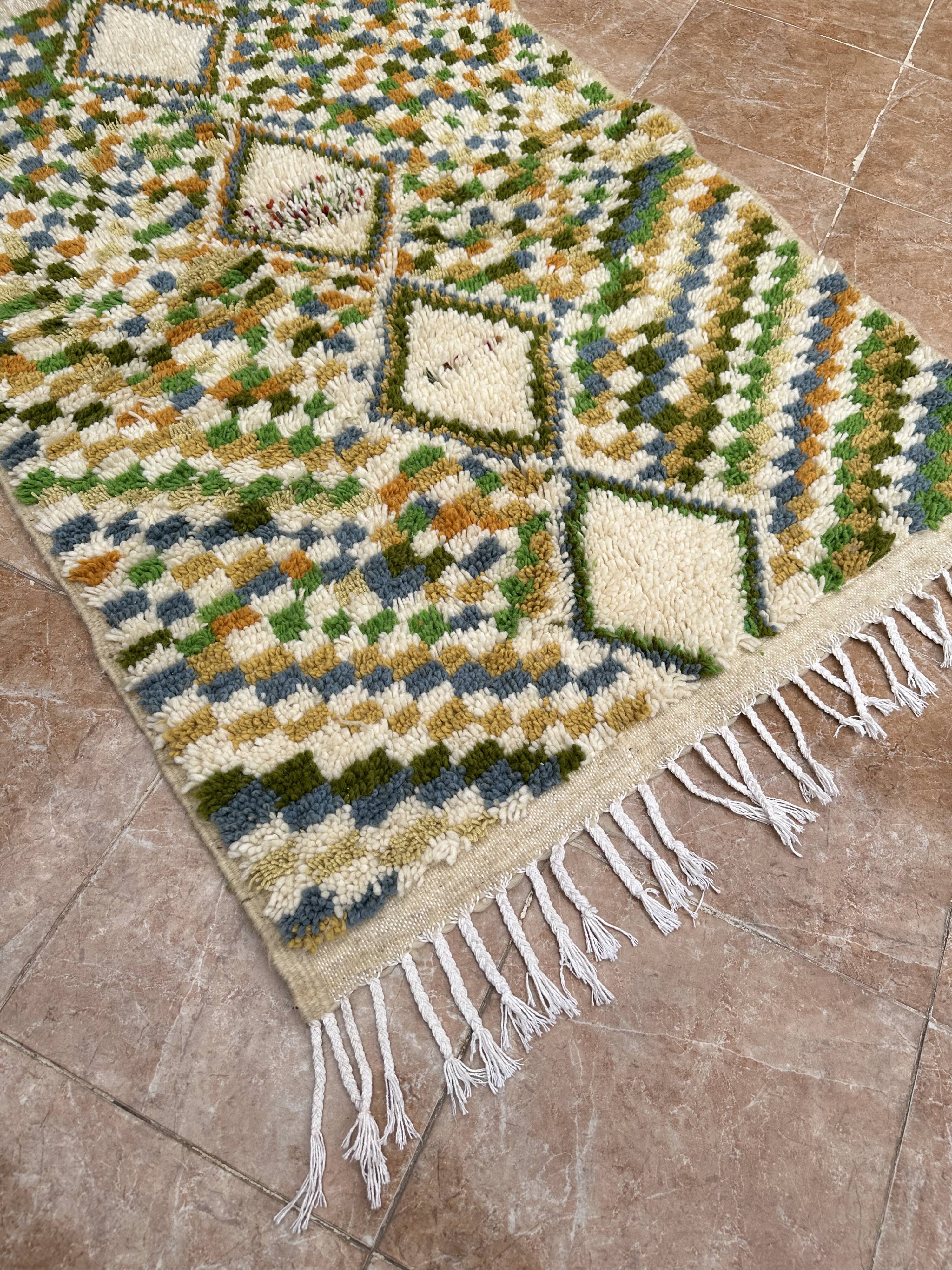 Small Moroccan Azilal rug, authentic vintage Moroccan Berber rug
