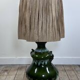 Vintage 1960s shaded green ceramic lamp