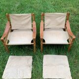 paire de fauteuils Sirocco d'Arne Norell - Suède années 60