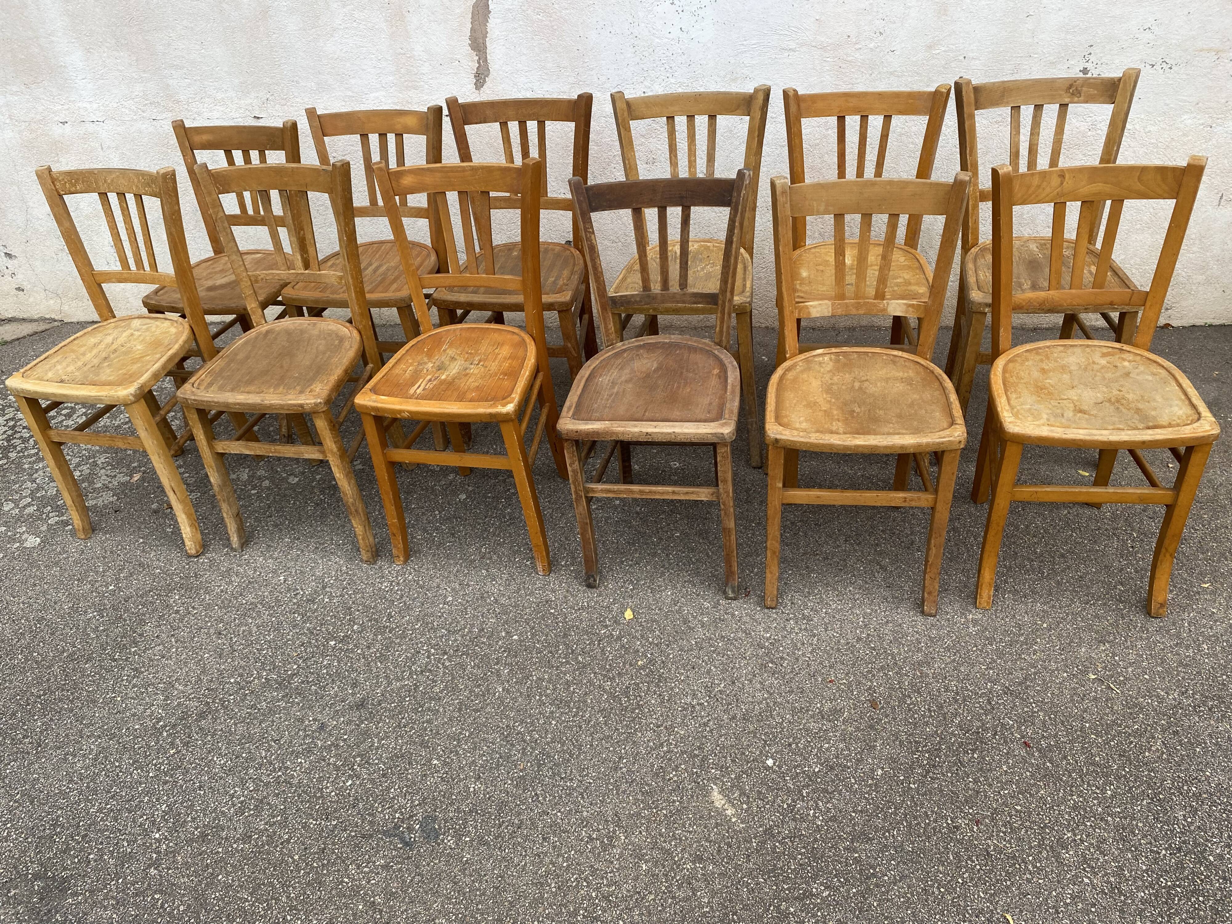 Set of 12 bistro chairs