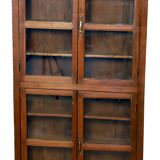 Showcase in natural Burmese teak