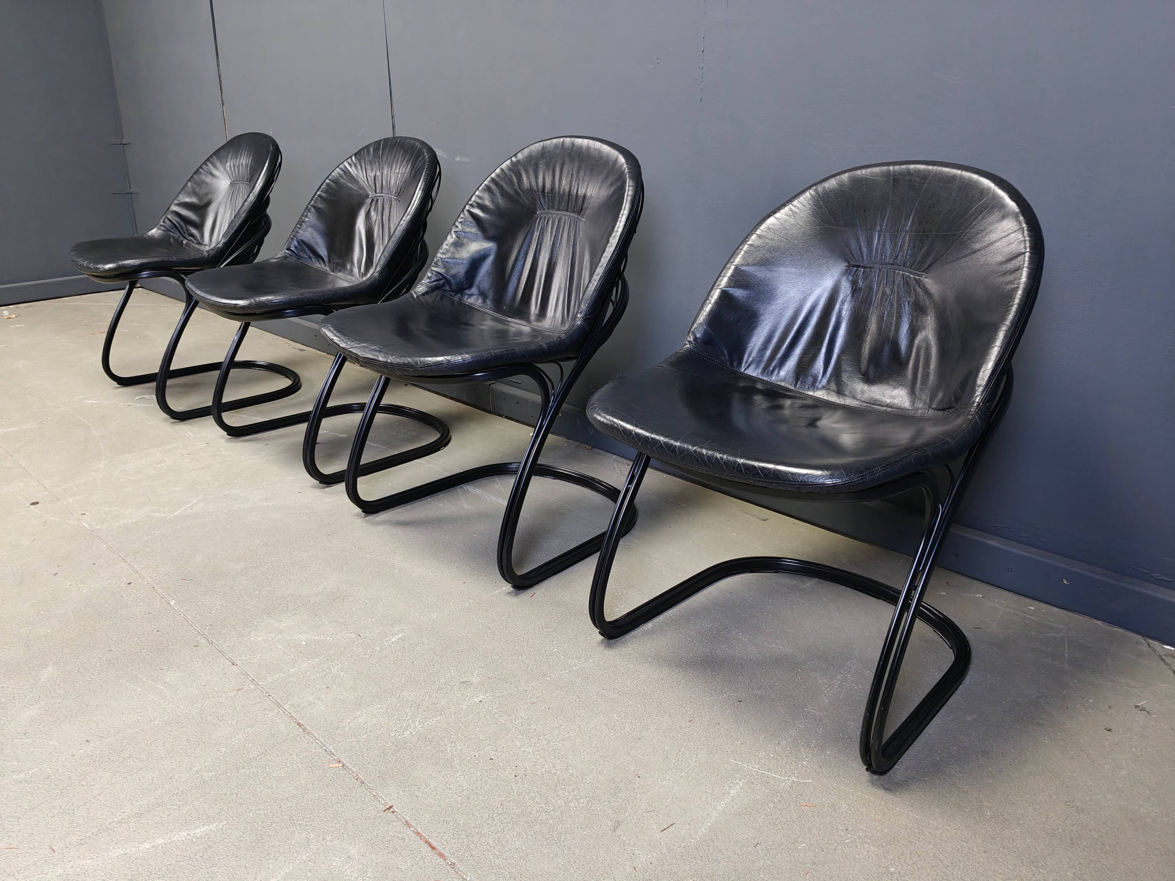 Gastone Rinaldi 'Pascale' dining chairs, 1970s - set of 4