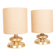 Pair of C-363 Lamps 24K Gold Edition by Luci Italia, 1970