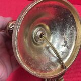 Pied de lampe laiton vintage cottage 23 cm haut de douille