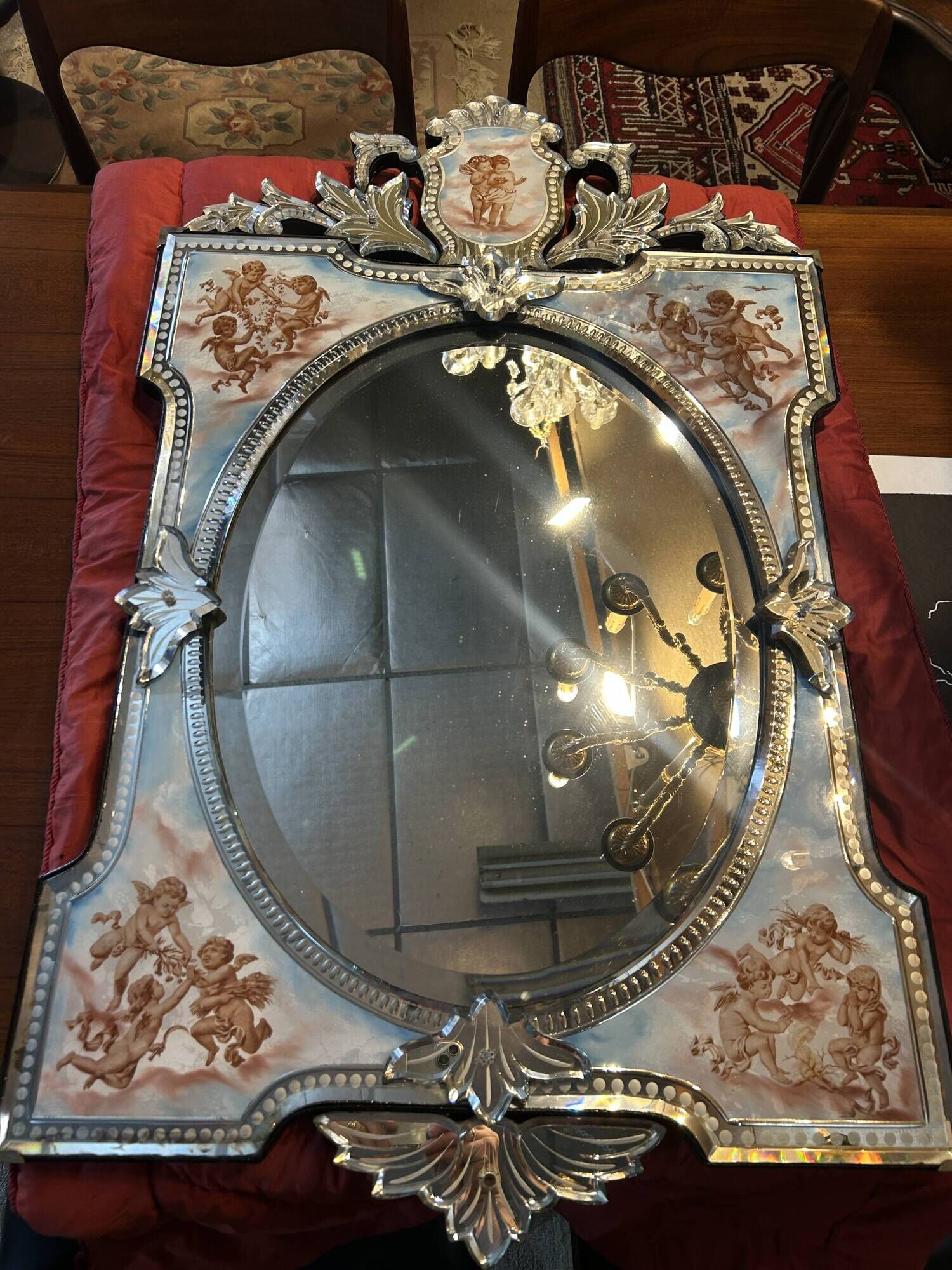 Italian mirror with the four seasons