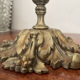 Old gilded bronze lamp stand