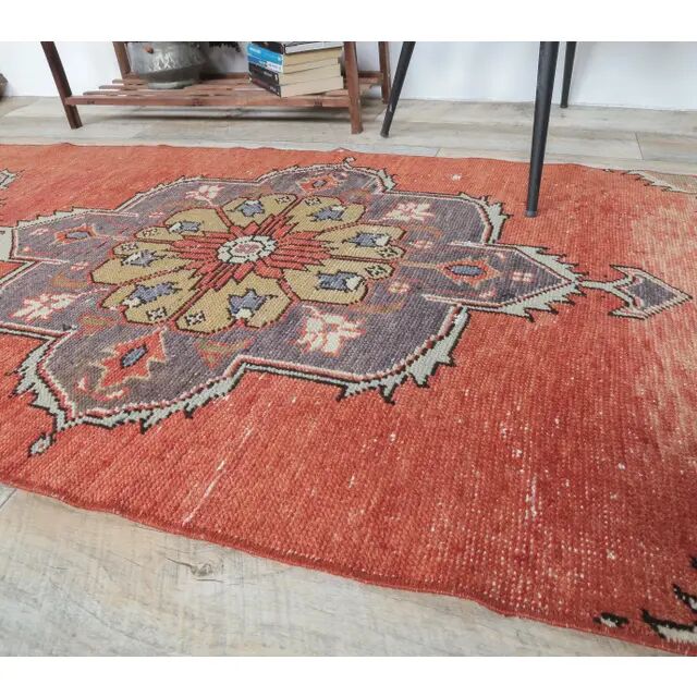 Couloir oriental turc vintage des années 1970, noué à la main, 83x352.