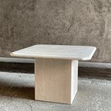 Square travertine coffee table, 1960s