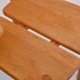 Set of four modern mid-century Scandinavian rustic dining chairs