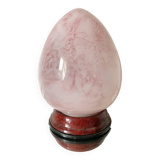 Pink marbled egg lamp, 80s