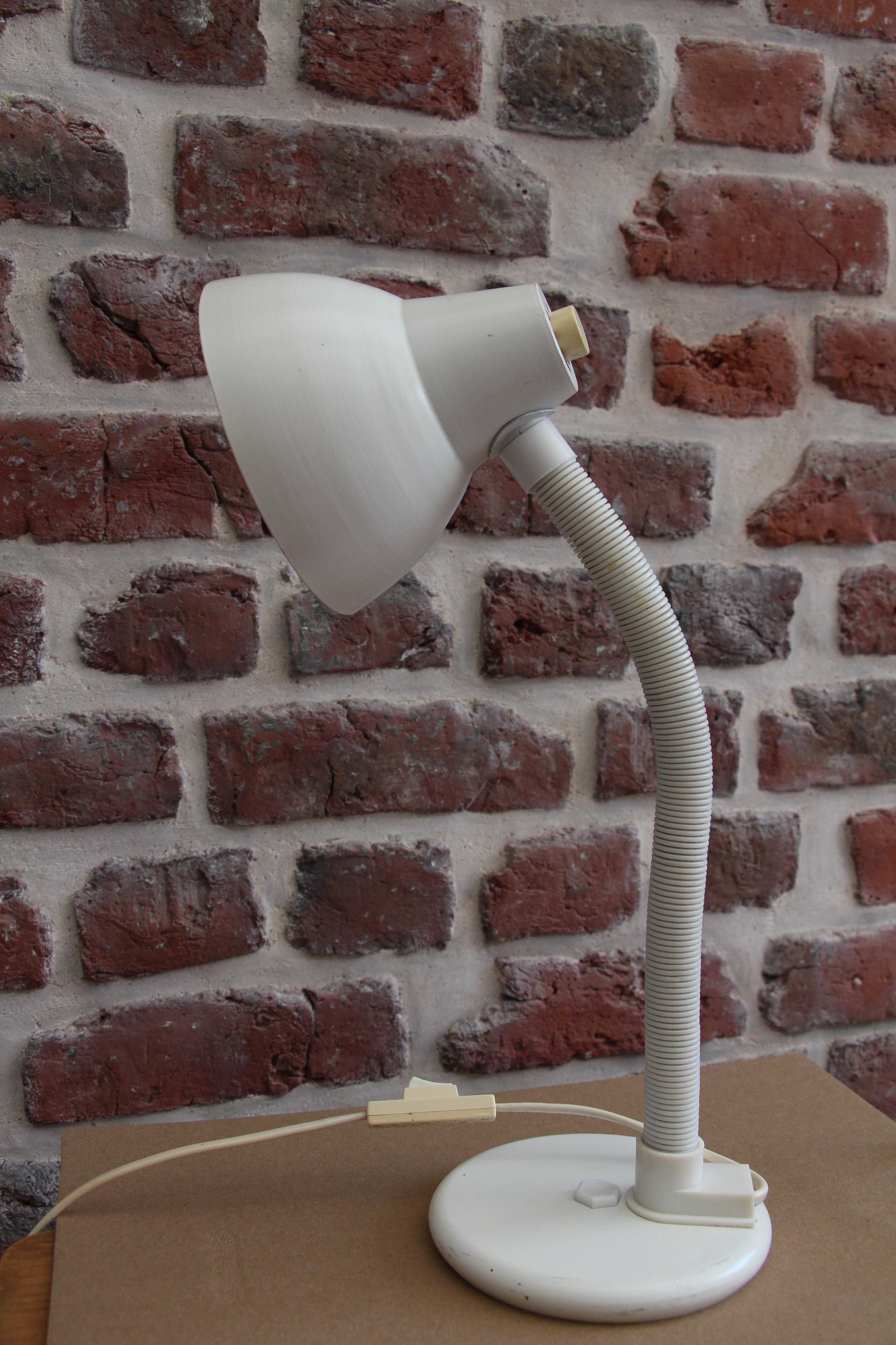 White aluminor desk lamp 80's