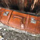 Art deco saddle leather trunk by old england paris