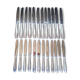 12 + 12 silver metal knives art deco period