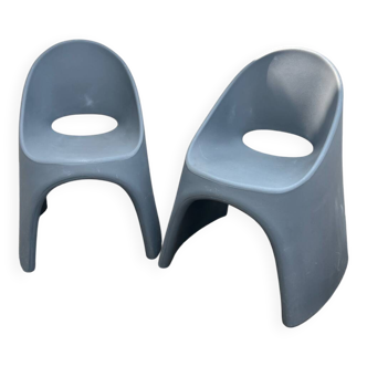 Paire de fauteuils Slide années 80
