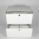 Industrial white iron 2 drawer cabinet by Fritz Haller & Paul Schärer for USM haller, 1980s (evt 2 available)