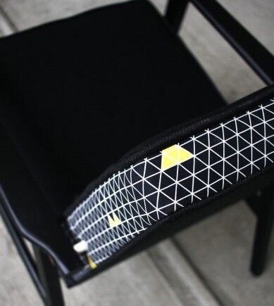 Chair vintage yellow triangles