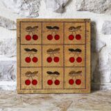 Ceramic plate decorated with cherries Roger Capron