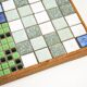 Mosaic tray with stoneware tiles in wooden frame, Bauhaus, 1970s