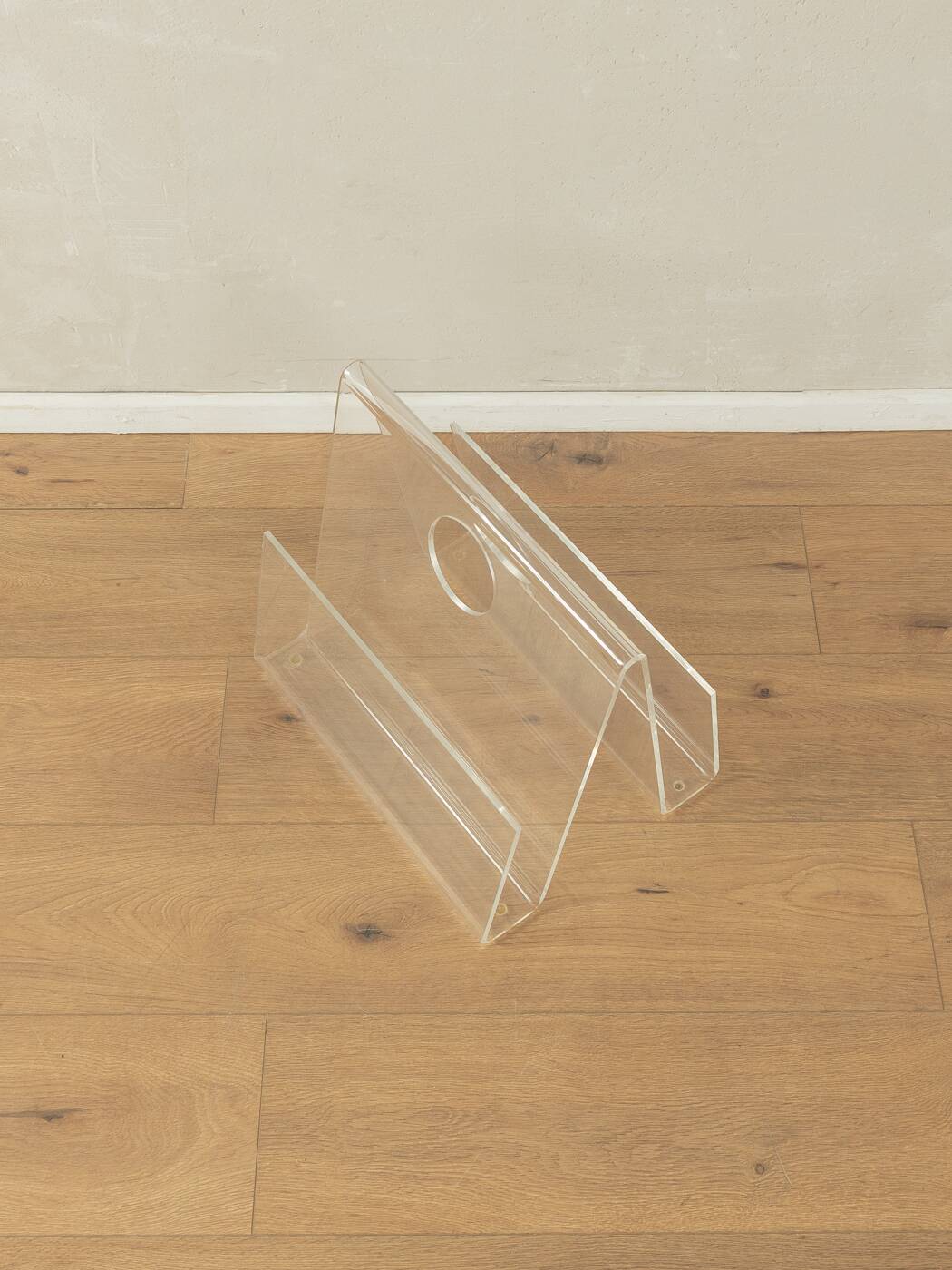 1960s magazine rack, acrylic