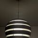 Brushed aluminum ball pendant light