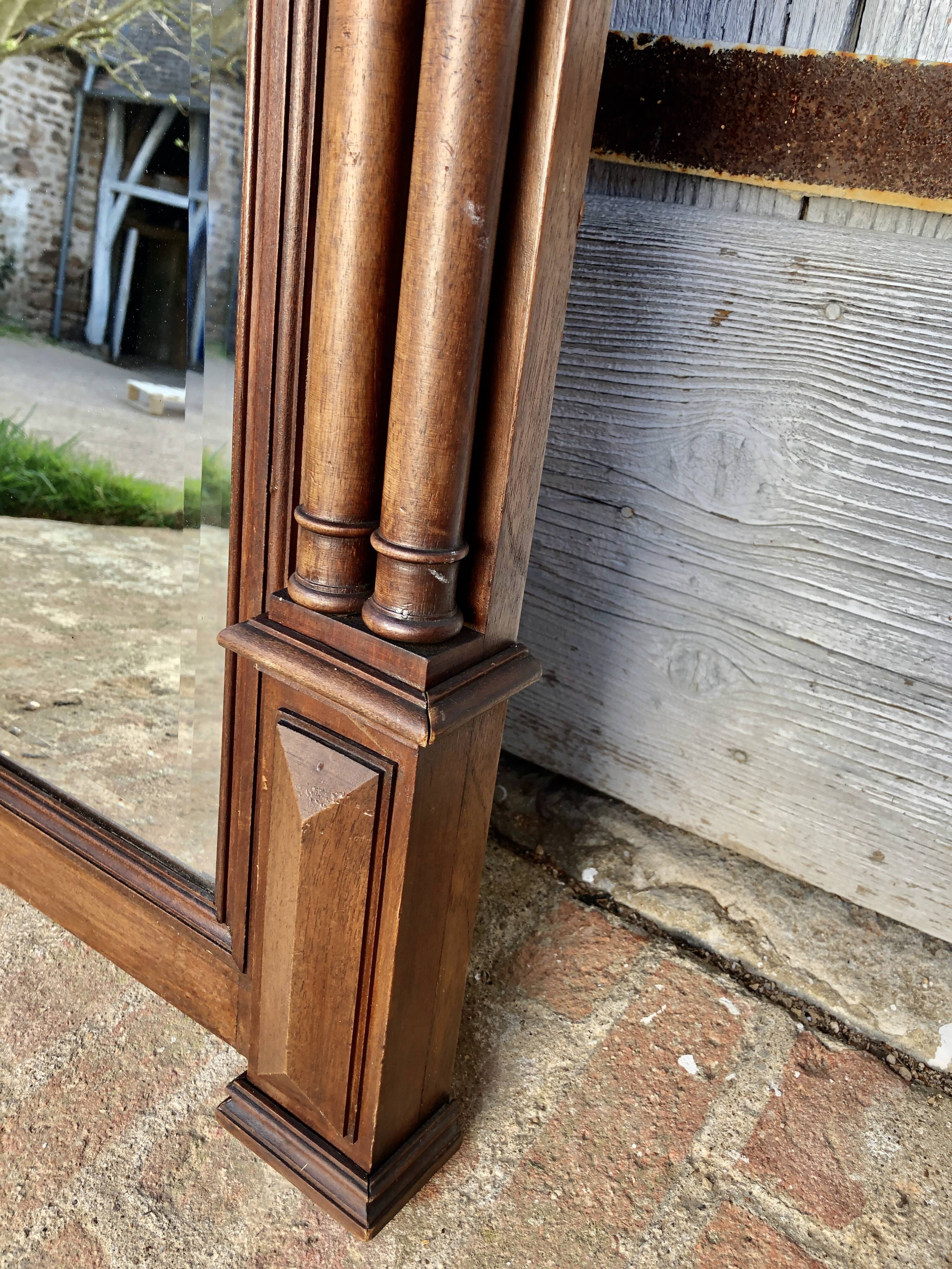 Rectangular mirror, wooden trumeau 120x139