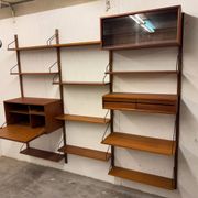 Meuble mural scandinave vintage en teck par Poul Cadovius pour Royal System