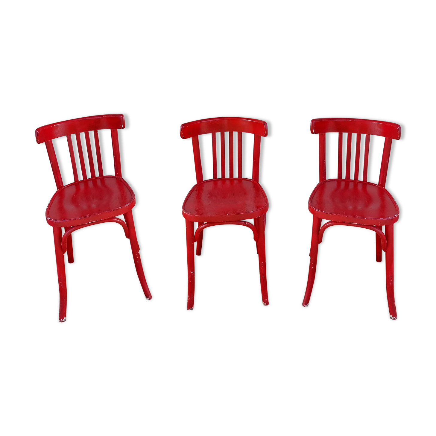 Red baumann chairs