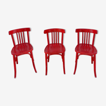 Chaises baumann rouges