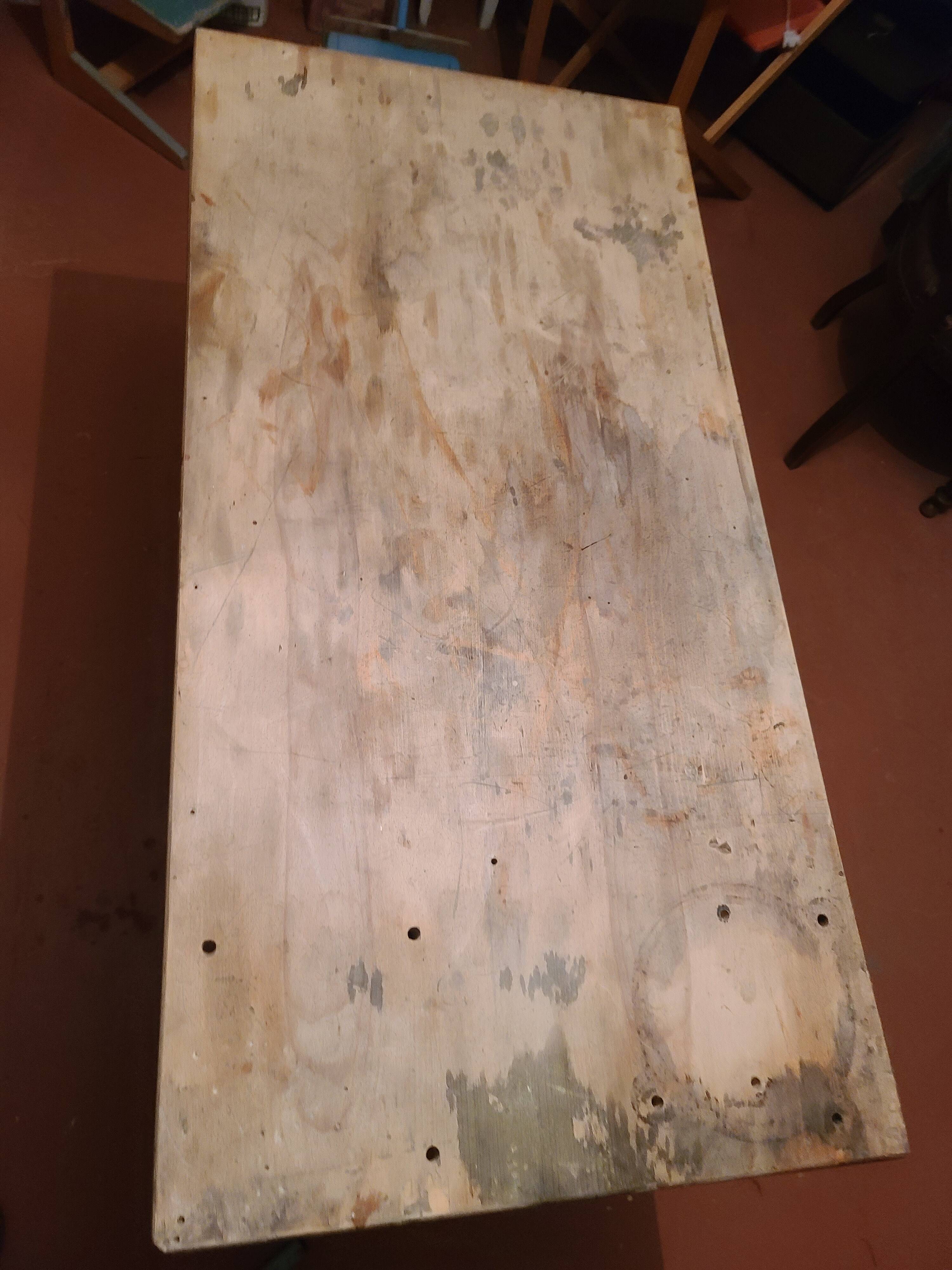 Wood and metal workbench