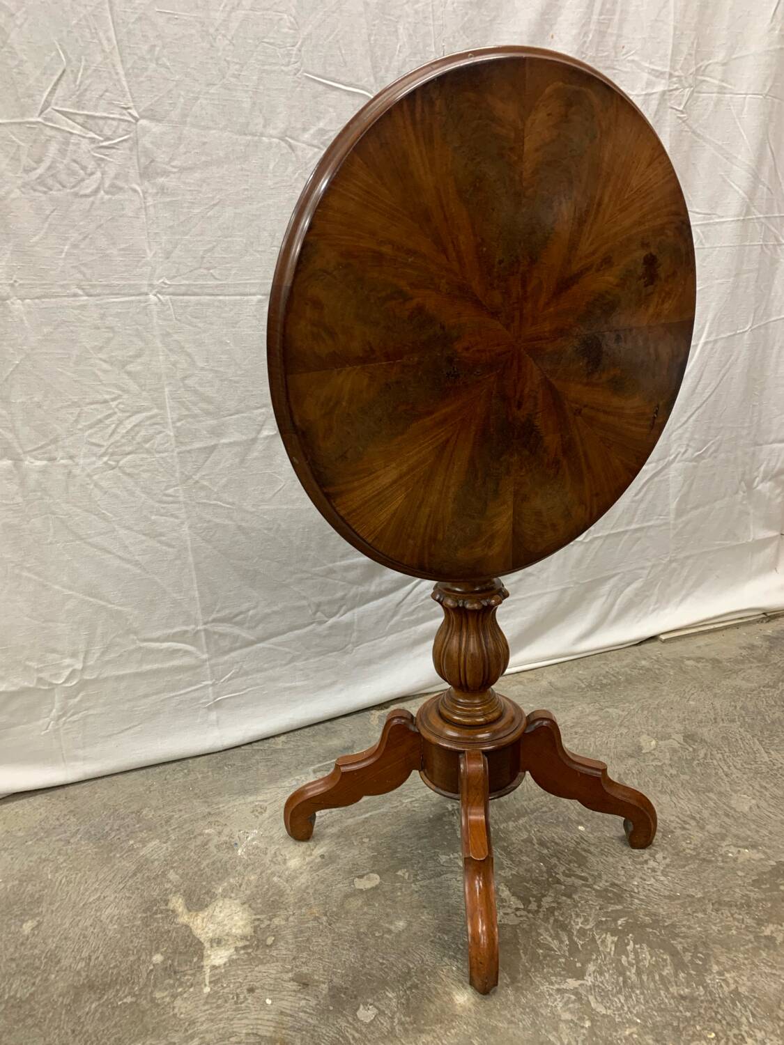Antique Louis Philippe Walnut Tilting Pedestal Table