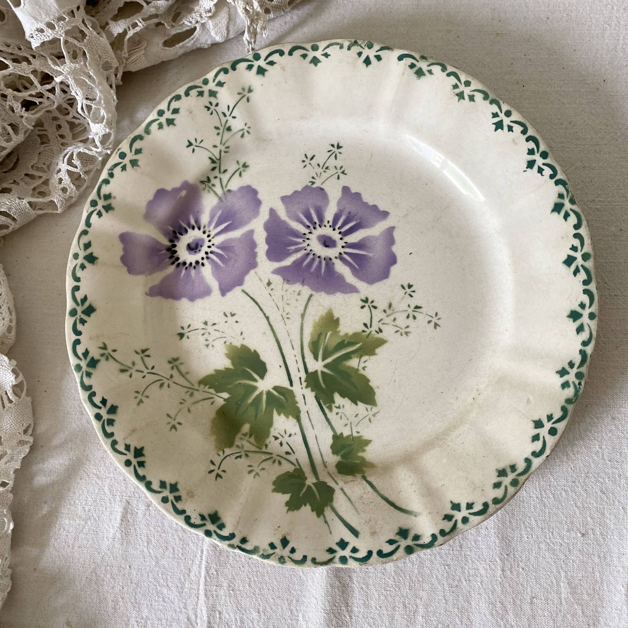 Assiette terre de fer St amand A Lebacqz & Bouchart