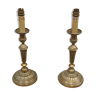 Pair of bronze candlesticks