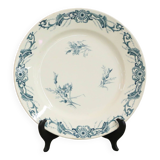 Large round dish, Creil and Montereau, Centaurea service, iron earth, late 19th century