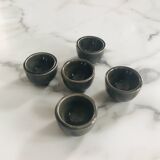 Set of 5 small vintage ceramic candlesticks
