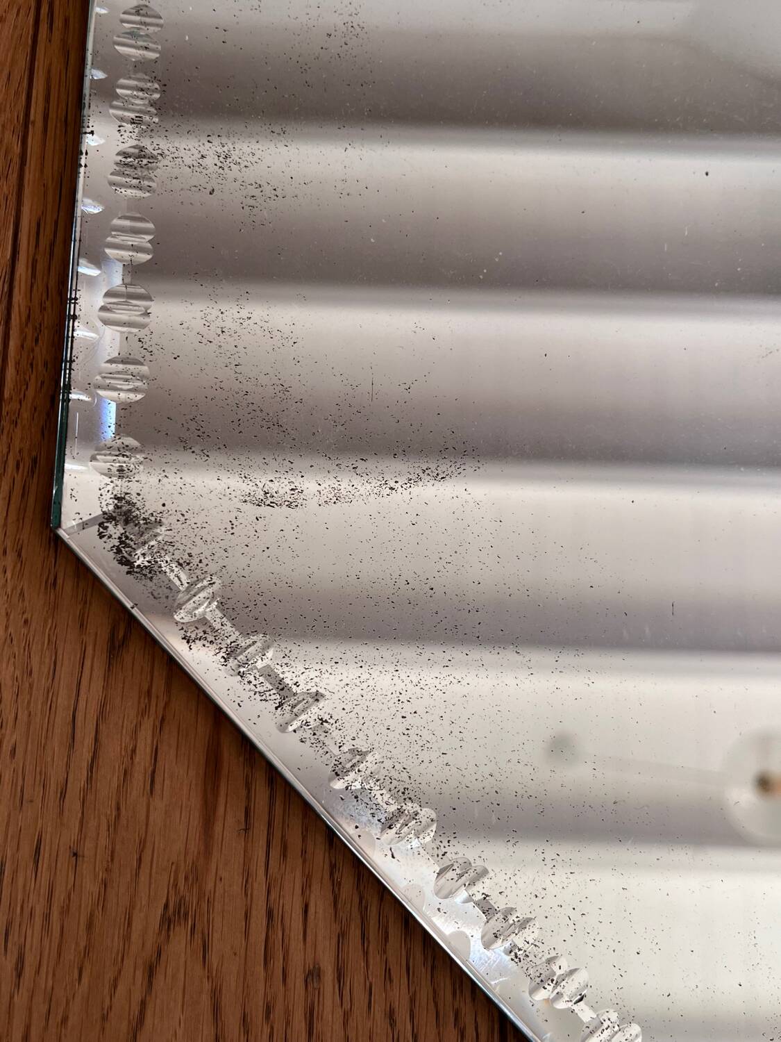 Vintage beveled mirror