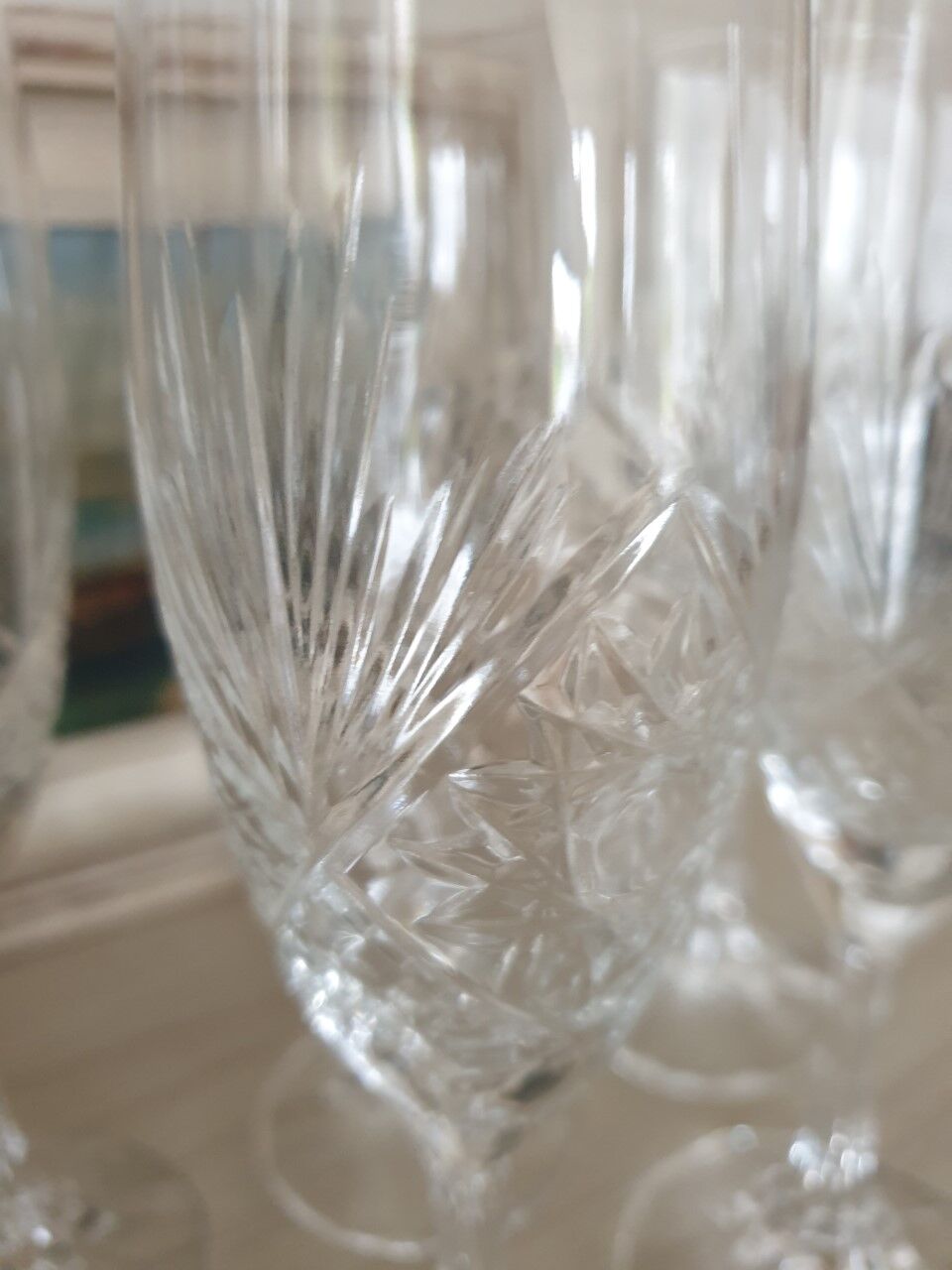 Klein crystal champagne flutes