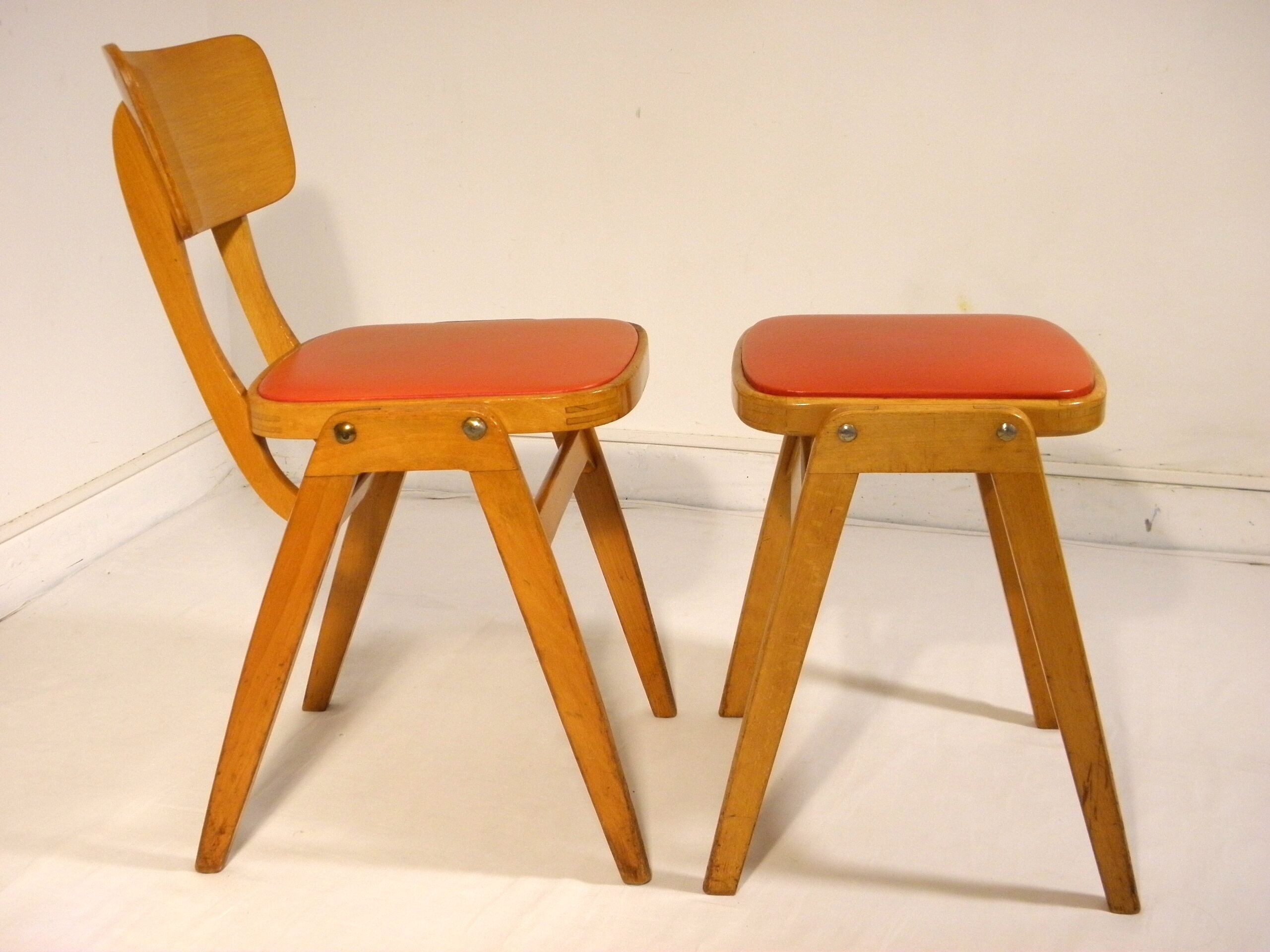 Chair and stool "Centa", 60s