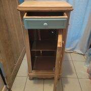 Bedside table solid wood furniture drawer blue