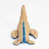 Vintage baby seal therapeutic toy by Renate Müller for H. Josef Leven, Sonneberg, 1970s