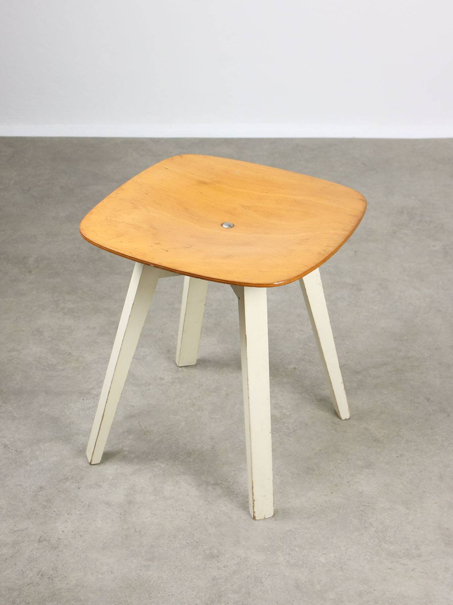 Tabouret en contreplaqué vintage à croisillons par Niko Kralj, 1954