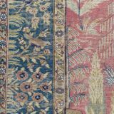 Tapis ancien turc Cesareh en soie fait main 114x176 cm
