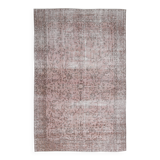 Pink & Brown Large Vintage Rug, 213x325Cm