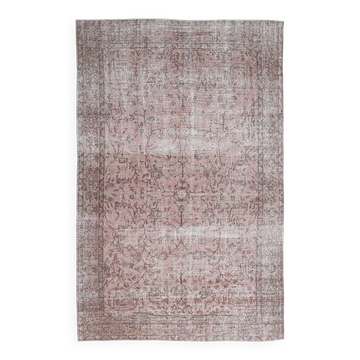 Pink & Brown Large Vintage Rug, 213x325Cm