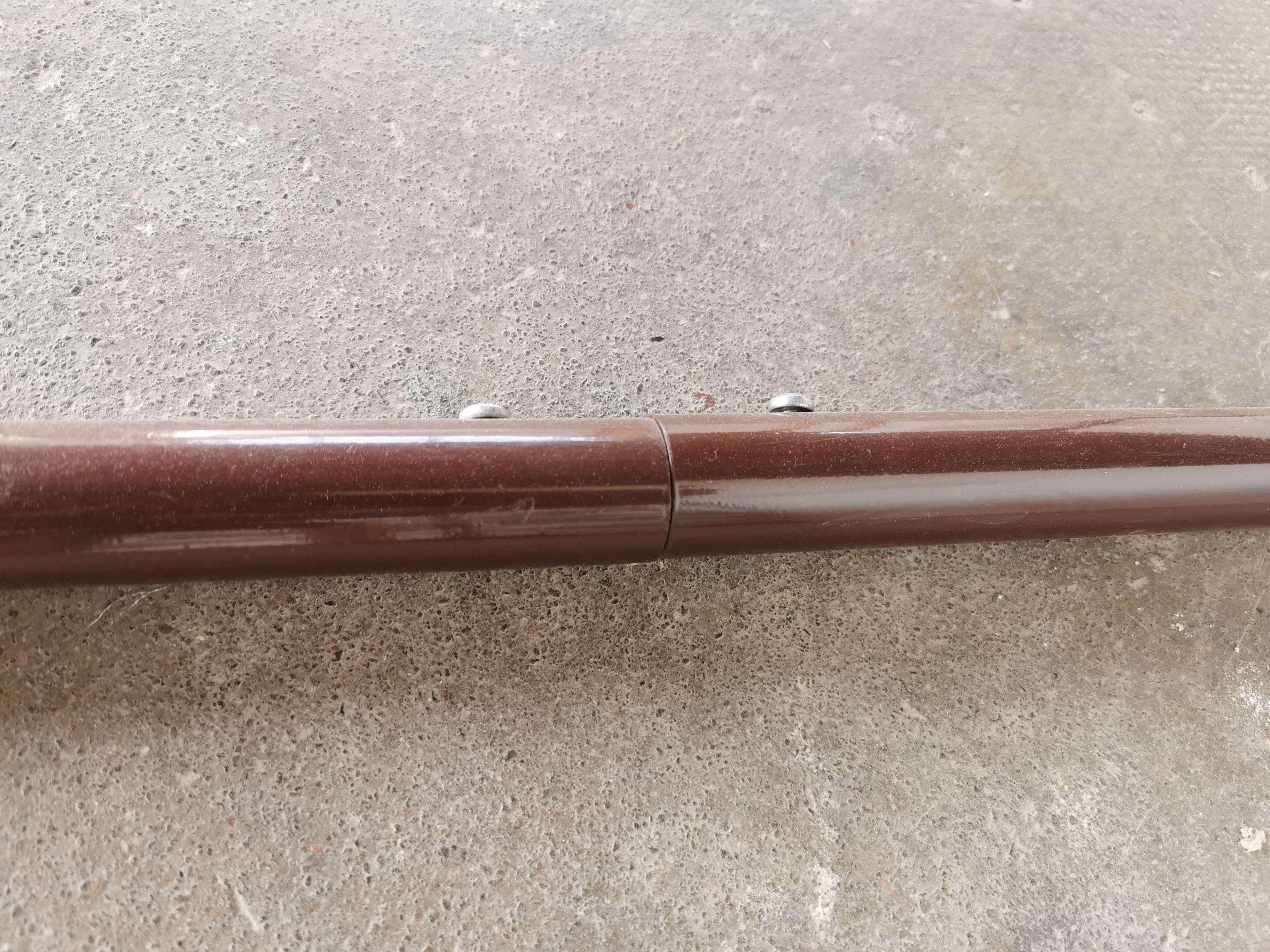 Tubular metal bench from the 80s