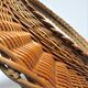 Vintage woven rattan marrow round mirror 1960