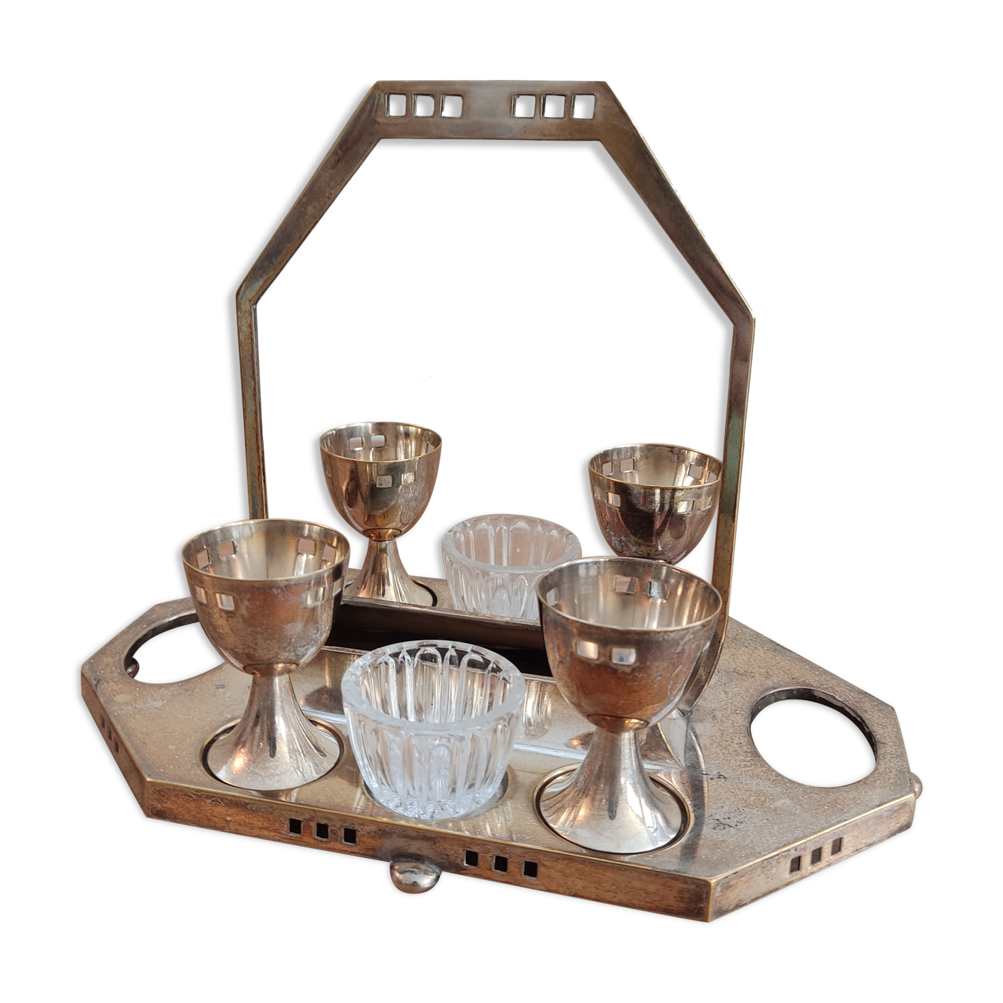 Silver Metal WMF Egg Service