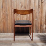 Set of 4 Scandinavian teak chairs and sky seats